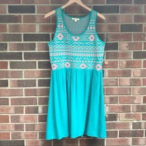 Stitch Fix Skies Are Blue turquoise and pink dress